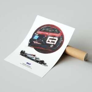 George Russell Mercedes | 2022 Formula 1 Print Sports Car Racing Gifts by Pit Lane Prints