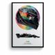 Lewis Hamilton Pride Helmet Mercedes | 2021 Formula 1 Print