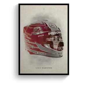 Lewis Hamilton Formula Art Poster Racing Driver GP Helmet Print F1 Drivers by Pit Lane Prints