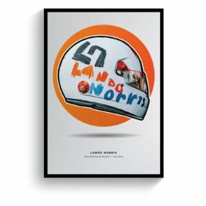 Lando Norris 2020 British GP Formula 1 Helmet Print  by Pit Lane Prints