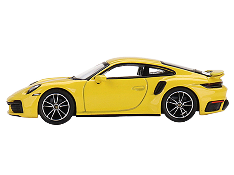 Porsche 911 Turbo S Racing Yellow Limited Edition to 1800 pieces Worldwide 1/64 Diecast Model Car by True Scale Miniatures Automotive