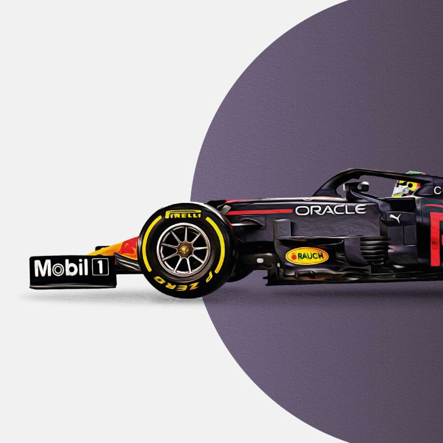 Sergio Perez Red Bull Racing RB16B 2021 Formula 1 Car Print Formula 1 Memorabilia