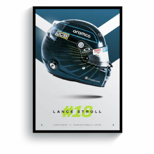 Lance Stroll #18 Print, Formula 1 2022 Sports Car Racing Posters & Prints by Pit Lane Prints