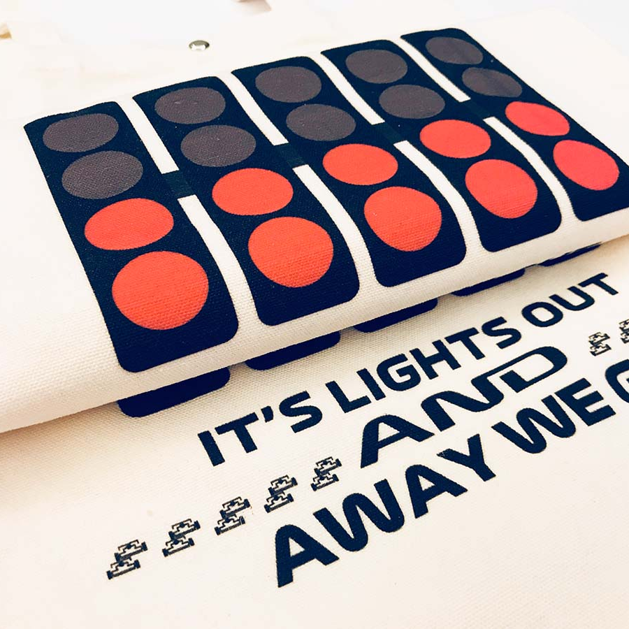 It's Lights Out And Away We Go! Canvas Bag F1 Start Grid Traffic Lights F1 Accessories