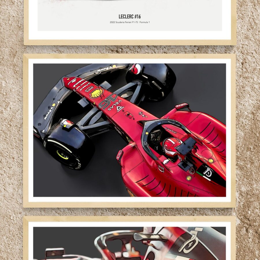 Ferrari F1 2022 F1 75 art poster print, Formula 1 poster, Leclerc poster, Ferrari Poster, Formula 1 gift, Formula one Charles Leclerc