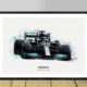 Mercedes F1 2021 W12 art poster print, Formula 1 poster, Lewis Hamilton poster, Mercedes Poster, Mercedes F1 Poster