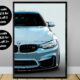 BMW M4 poster print, BMW poster, M4 print, car poster, supercar poster 3