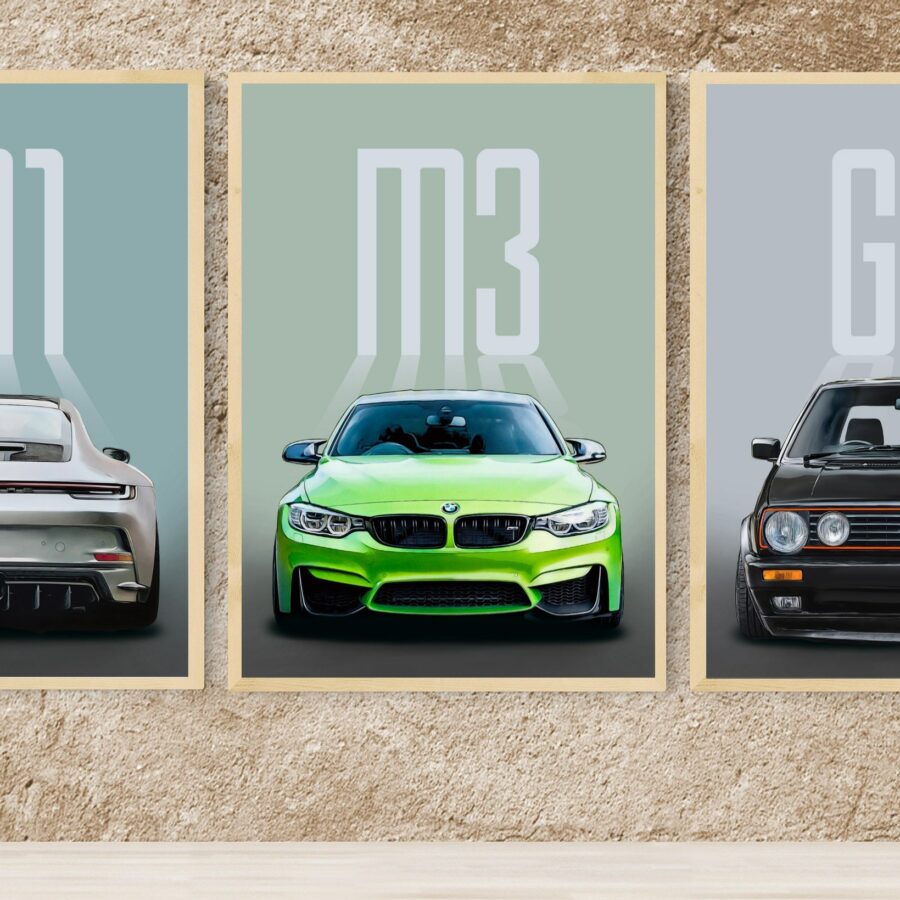 BMW M3 poster print, BMW poster, M3 print, car poster, supercar poster BMW