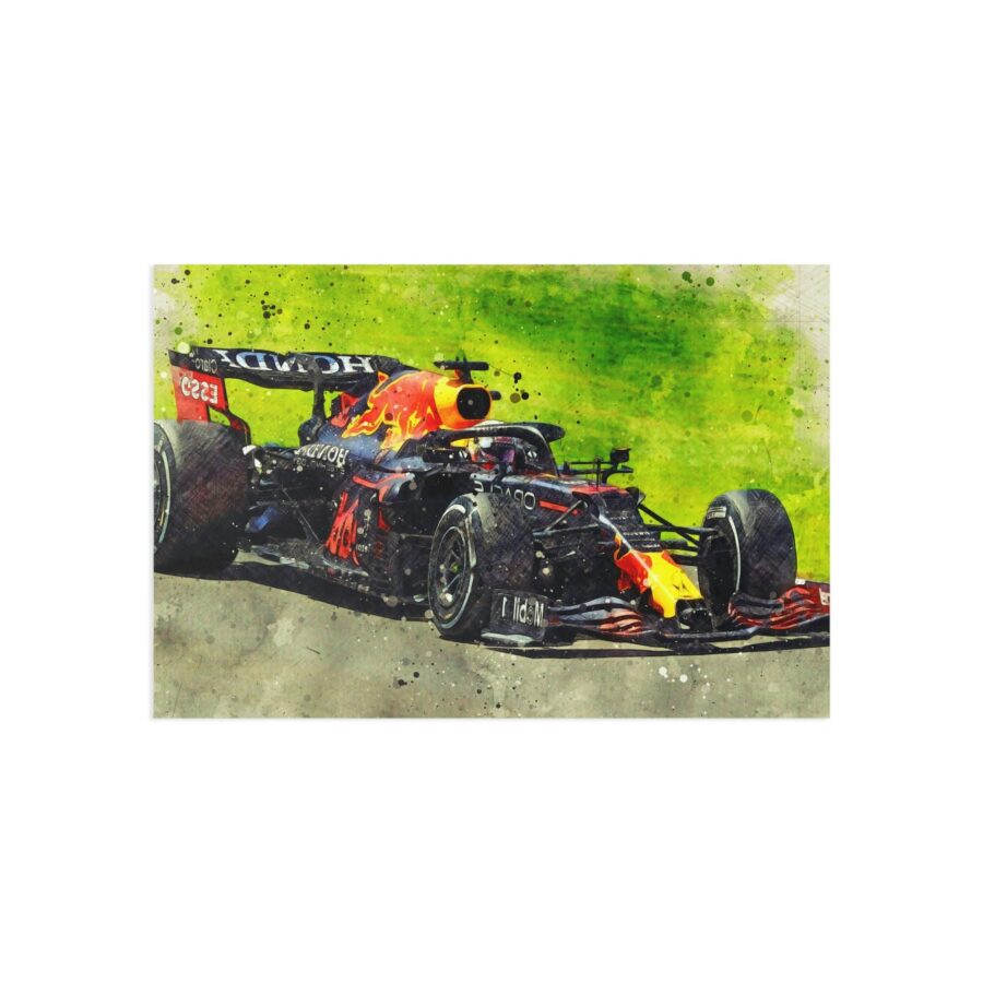 Max Verstappen F1 Fan Art - Postcards from the Sports Car Racing Birthday Cards store collection.