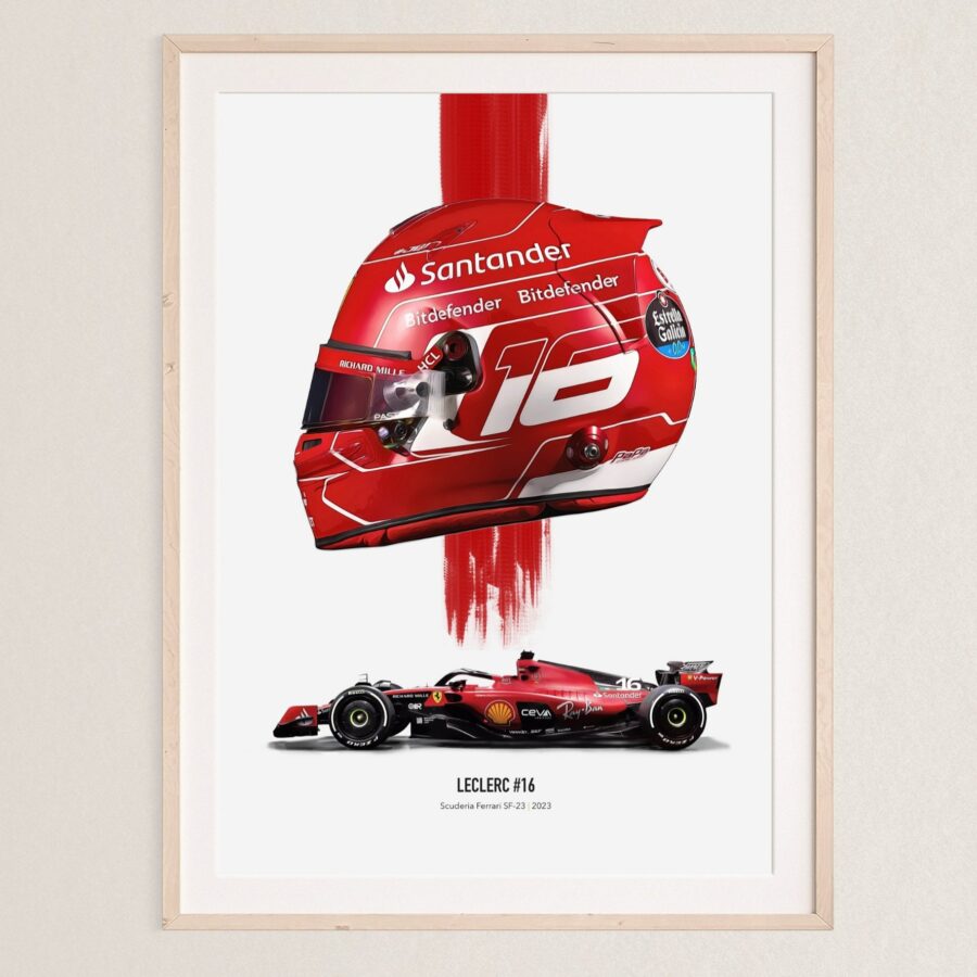 Leclerc 2023 Ferrari F1 Helmet art poster print, Formula 1 poster, Charles Leclerc poster, Ferrari Poster, Formula 1 gift, Ferrari F1 poster Charles Leclerc