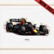 2023 Perez Red Bull F1 poster print, Formula 1 poster, Sergio Perez Poster, Red Bull Poster, car poster, Formula 1 gift, Red Bull F1 poster