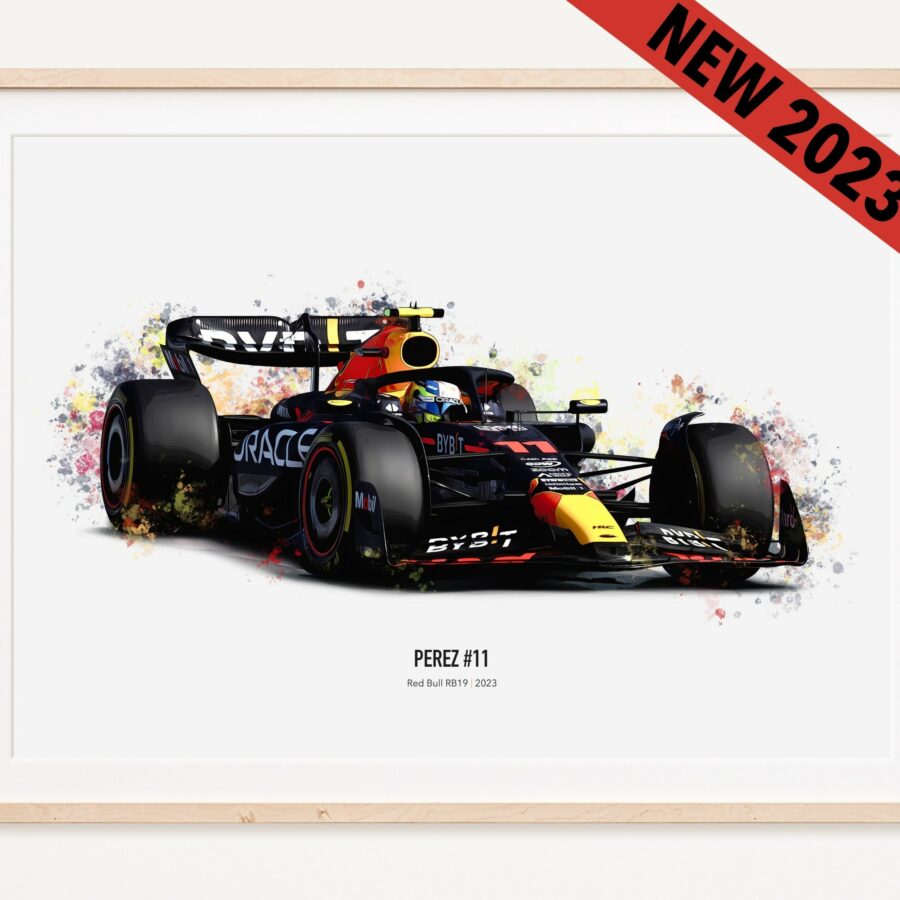 2023 Perez Red Bull F1 poster print, Formula 1 poster, Sergio Perez Poster, Red Bull Poster, car poster, Formula 1 gift, Red Bull F1 poster Formula 1 Memorabilia