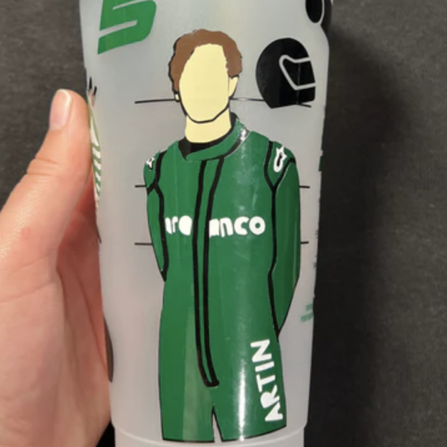 Sebastian vettel 2022 inspired Starbucks tumbler. from the Sebastian Vettel store collection.