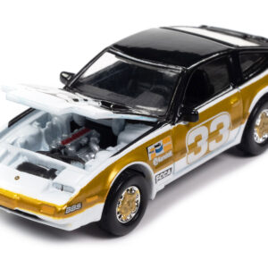 1985 Nissan 300ZX #33 Black White and Gold "Go for the Gold" "Import Heat GT" Limited Edition to 4788 pieces Worldwide "Street Freaks" Series 1/64 Diecast Model Car by Johnny Lightning  by Diecast Mania