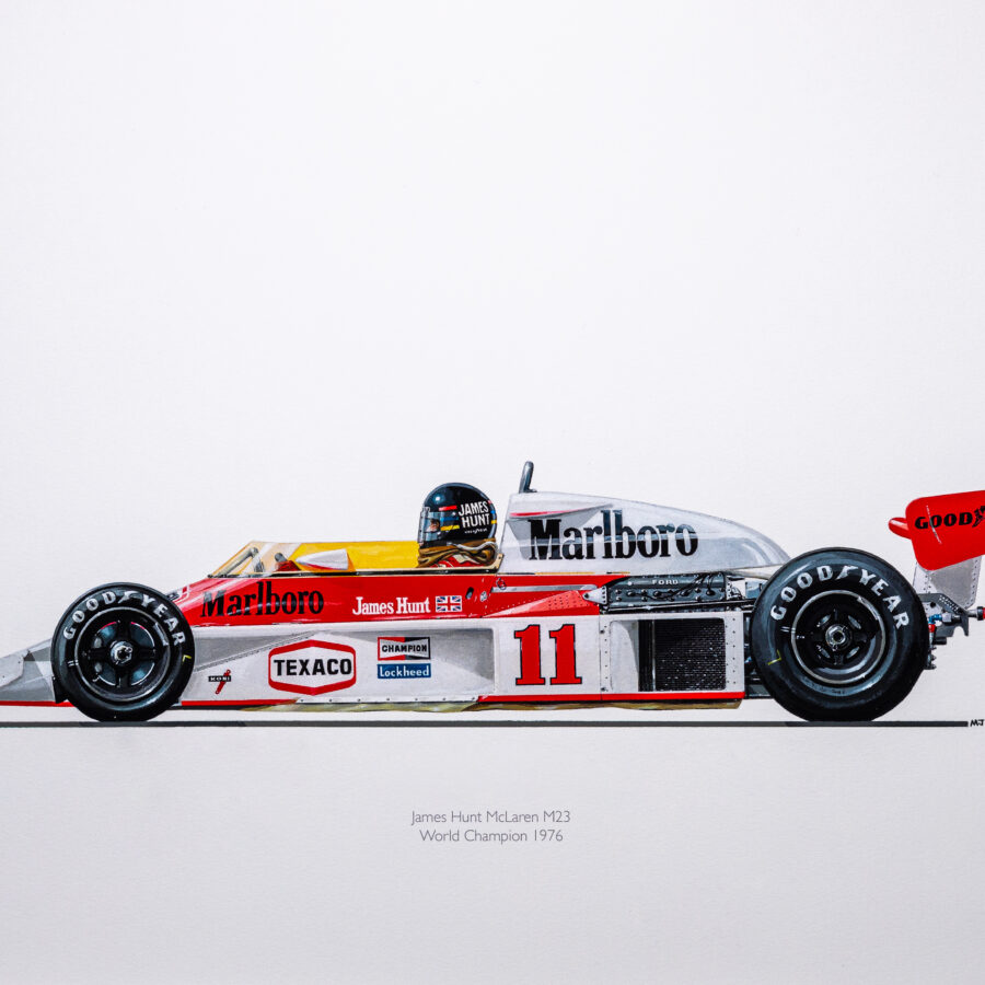 James Hunt McLaren M23 F1 Art