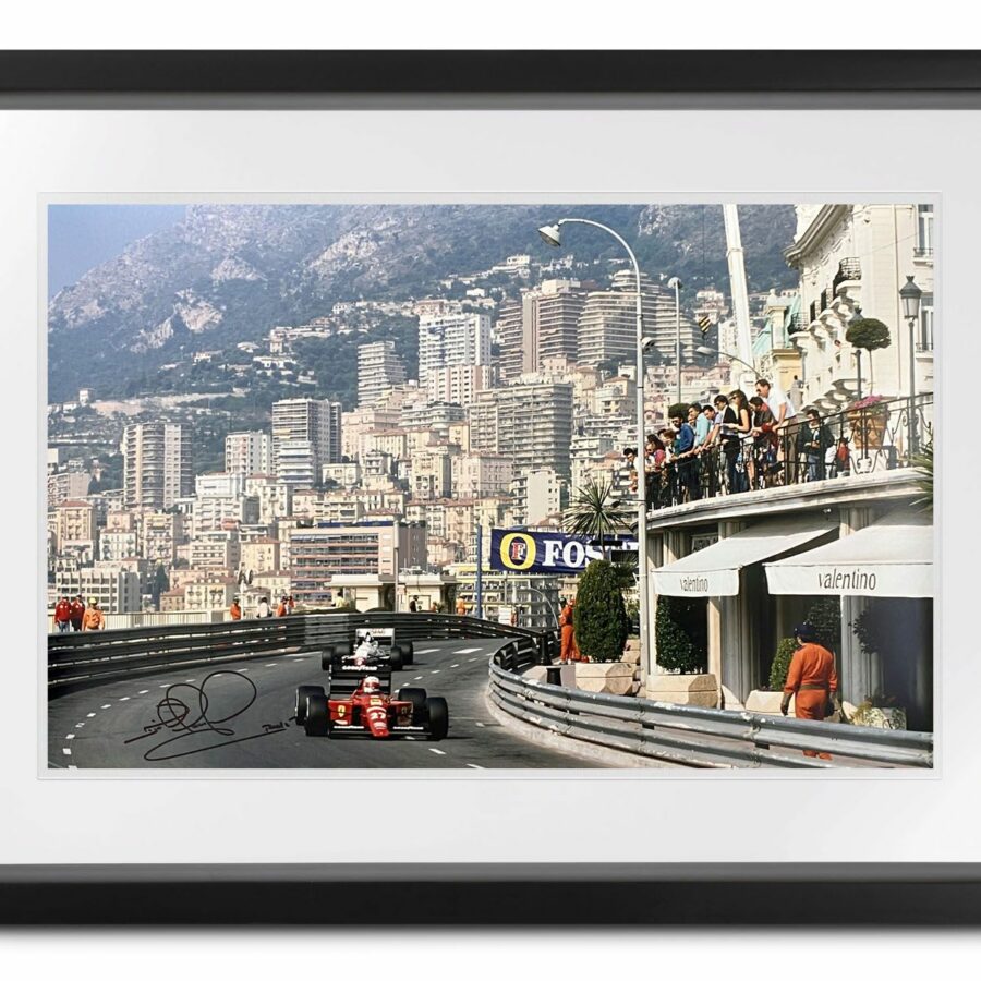 Mansell Ferrari 'Up the Hill' Signed Photograph from the Sports Car Racing Photography store collection.