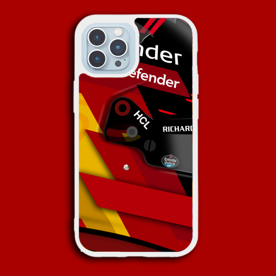 Carlos Sainz 2023 Helmet F1 iPhone Samsung Galaxy Phone Case - Scuderia GP from the Renault store collection.