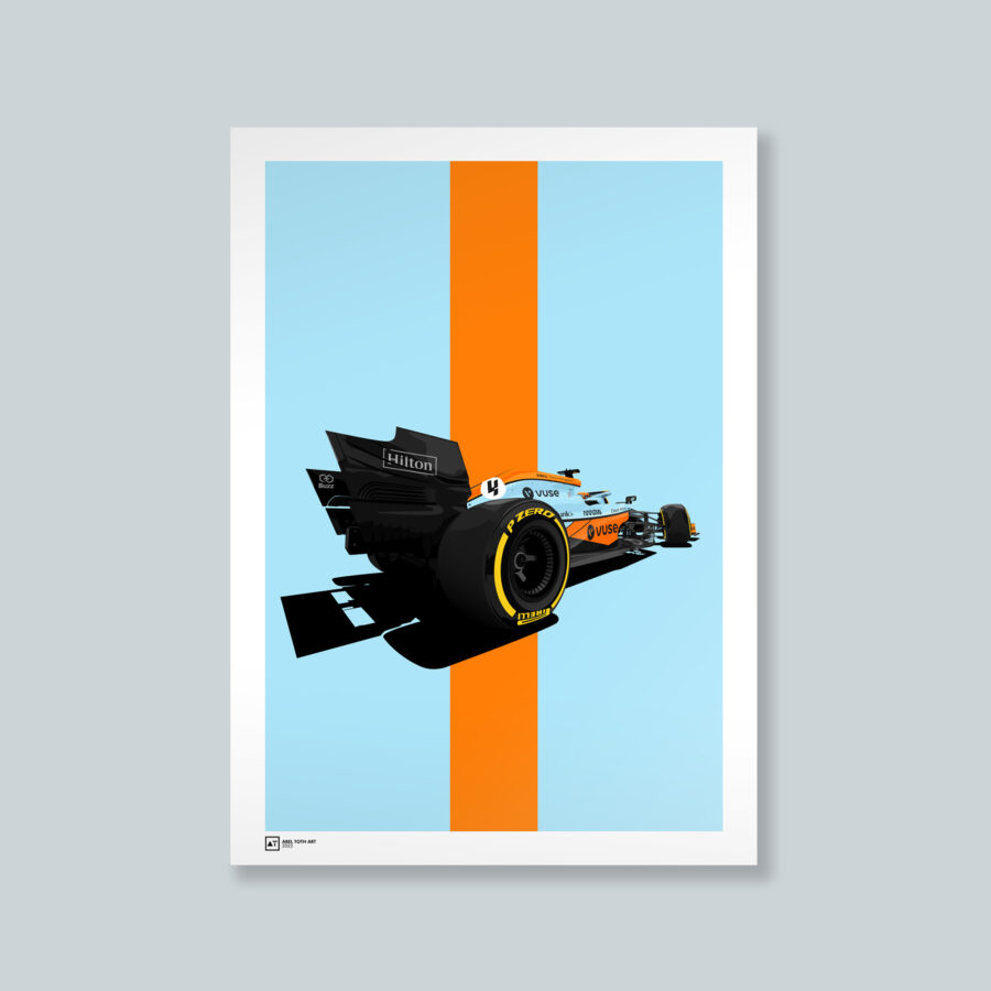 McLaren MCL35M, Lando Norris, 2021, Monaco, Formula-1 Print, F1 Poster Formula 1 Memorabilia