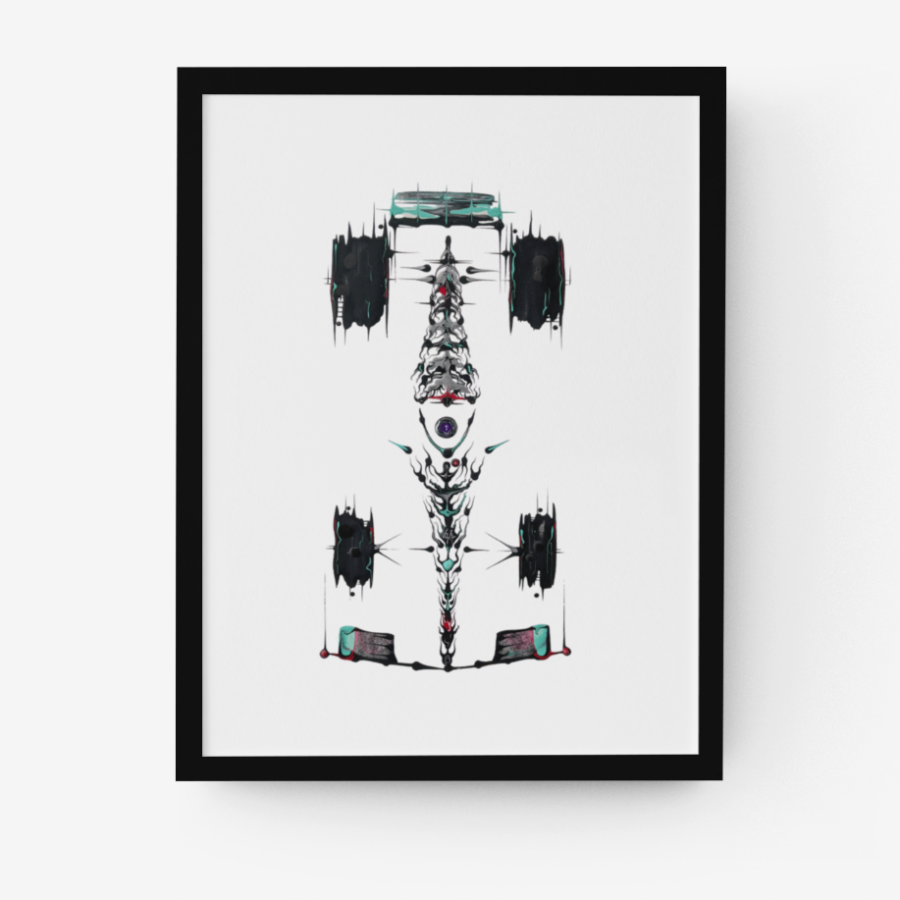 Lewis Hamilton 44 Fine Art Print - F1 Wall Art - Artwork By David Tyers F1 Art