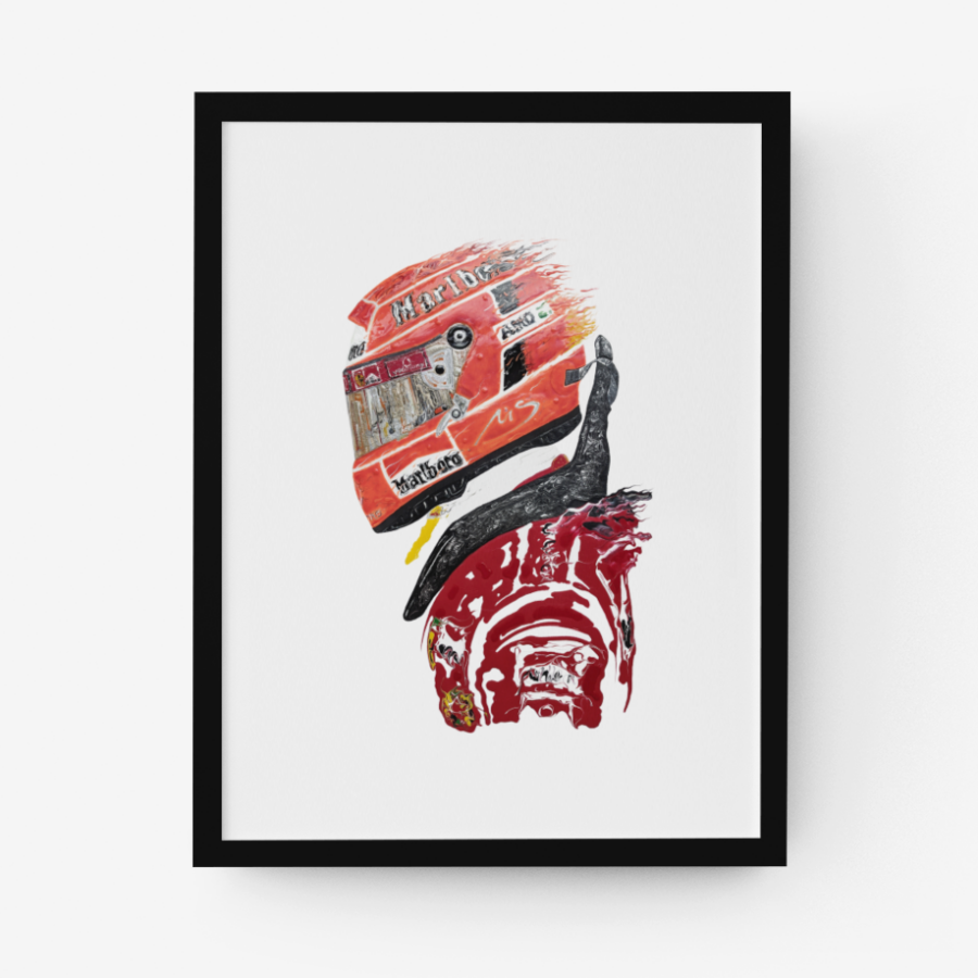 Michael Schumacher Drive - F1 Wall Art - Artwork By David Tyers F1 Art