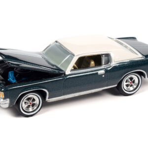 1971 Pontiac Grand Prix Bluestone Gray Metallic with White Top "Classic Gold Collection" Series Limited Edition to 8476 pieces Worldwide 1/64 Diecast Model Car by Johnny Lightning  by Diecast Mania