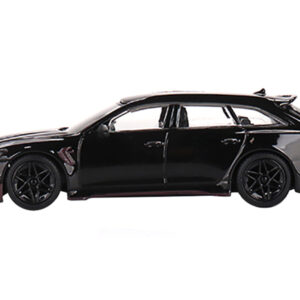 Audi RS6 ABT Black "Johann Abt Signature Edition" Limited Edition to 2400 pieces Worldwide 1/64 Diecast Model Car by True Scale Miniatures  by Diecast Mania