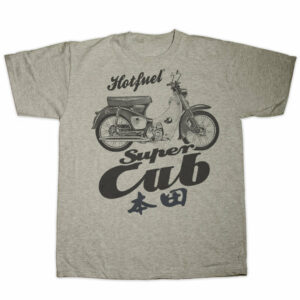 Super Cub Bike Print T Shirt  by Hotfuel