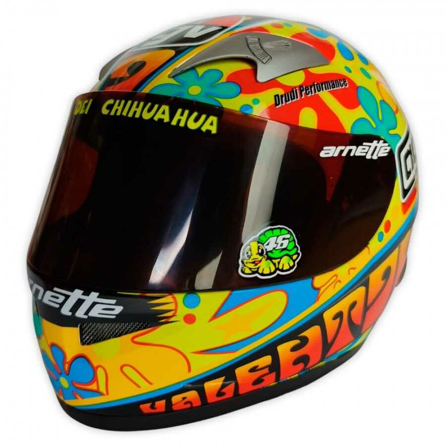 Casco Mini Helmet 1:2 Valentino Rossi 'Repsol Honda 2003' GP Valencia from the Repsol Honda Team store collection.