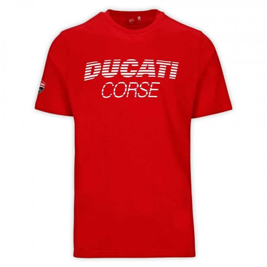 Ducati Corse Logo Red T-shirt Sports Car Racing Clothing