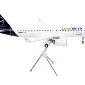 Airbus A320neo Commercial Aircraft "Lufthansa - LoveHansa" White with Blue Tail "Gemini 200" Series 1/200 Diecast Model Airplane by GeminiJets by Diecast Mania