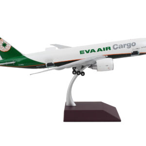 Boeing 777F Commercial Aircraft "Eva Air Cargo" White with Green Tail "Gemini 200 - Interactive" Series 1/200 Diecast Model Airplane by GeminiJets  by Diecast Mania