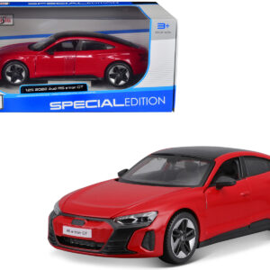 2022 Audi RS e-Tron GT Red with Black Top and Sunroof "Special Edition" Series 1/25 Diecast Model Car by Maisto Audi by Diecast Mania
