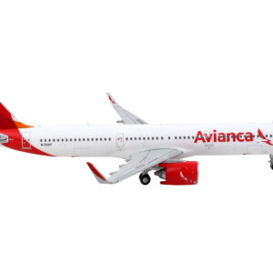 Airbus A321neo Commercial Aircraft "Avianca" White with Red Tail 1/400 Diecast Model Airplane by GeminiJets Product by Diecast Mania