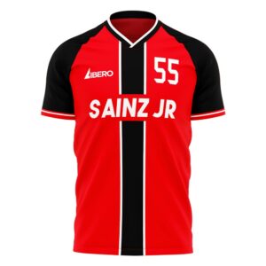 2022 Sainz #55 Stripe Concept Football Shirt  by Race Crate