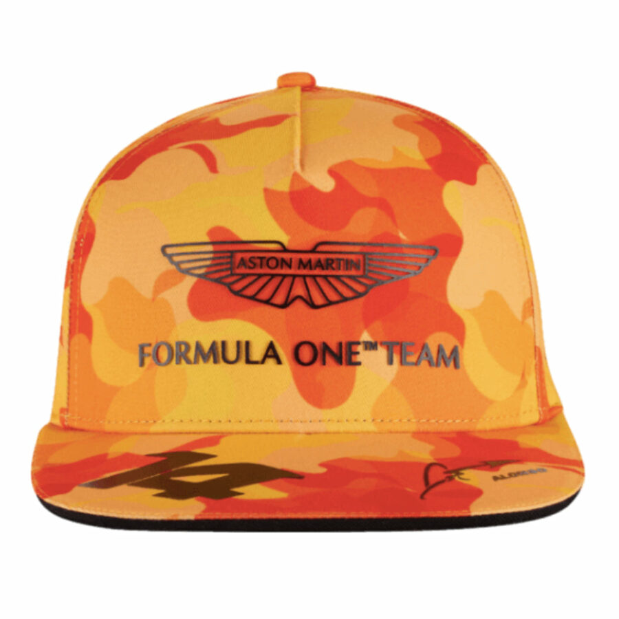 2023 Aston Martin Limited Edition Alonso Spain Cap (Camo) from the Fernando Alonso store collection.