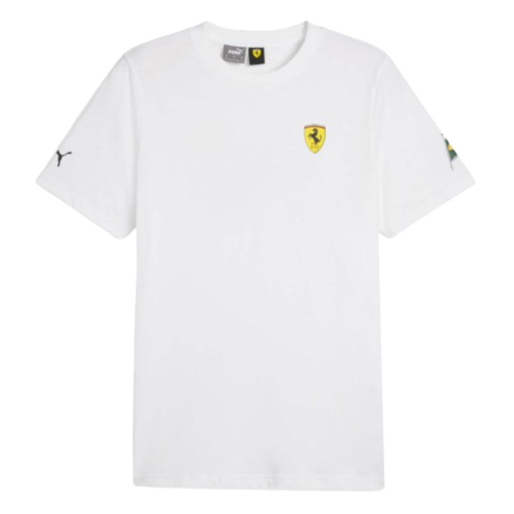 2023 Ferrari Brazil Race Tee (White) | GPBox