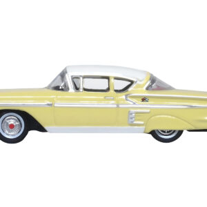 1958 Chevrolet Impala Sport Colonial Cream with Snowcrest White Top 1/87 (HO) Scale Diecast Model Car by Oxford Diecast  by Diecast Mania