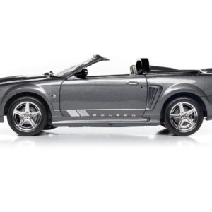 2003 Ford Mustang Saleen S281 SC Speedster Dark Shadow Gray Metallic (Signed by Steve Saleen) Limited Edition to 252 pieces Worldwide "American Muscle" Series 1/18 Diecast Model Car by Auto World  by Diecast Mania