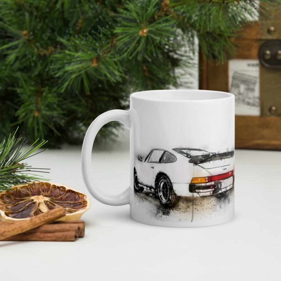 Porsche 911 Turbo, 964 turbo Art Classic Car Art Mug Automotive