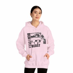 Beauty & the Beast Hoodie. Michèle Mouton and Quattro S1 Sports Car Racing Apparel by MoRoarSport