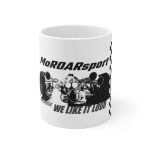 MoROARsport Art Mug. "Because we like it loud". Petrolheads Motto Sports Car Racing Mugs by MoRoarSport