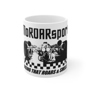 MoROARsport Mug. 'Racing That Roars And Smells' Sports Car Racing Mugs by MoRoarSport