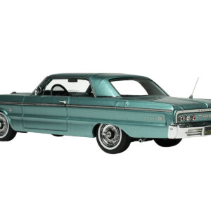 1964 Chevrolet Impala Azure Aqua Blue Metallic with Blue Interior Limited Edition to 200 pieces Worldwide 1/43 Model Car by Goldvarg Collection  by Diecast Mania