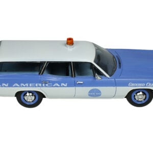 1970 Ford Galaxie Station Wagon Blue and White with Blue Interior "Pan-American Airlines Ground Crew" Limited Edition to 180 pieces Worldwide 1/43 Model Car by Goldvarg Collection  by Diecast Mania