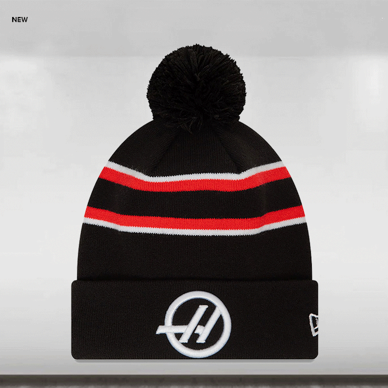 2024 MoneyGram Haas F1 Team Cuff Knit Beanie Hat - Black from the Haas F1 Team store collection.