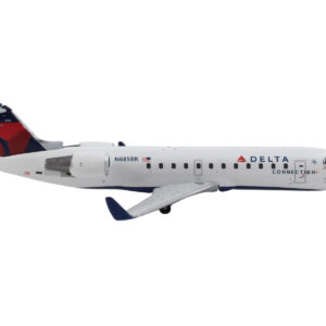 Bombardier CRJ200 Commercial Aircraft "Delta Connection" (N685BR) White with Red and Blue Tail 1/400 Diecast Model Airplane by GeminiJets Automotive by Diecast Mania