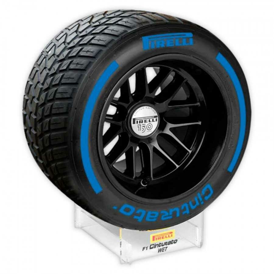 Miniature 1:2 Pirelli F1 Rain Tire 2022 from the Sports Car Racing Gifts store collection.