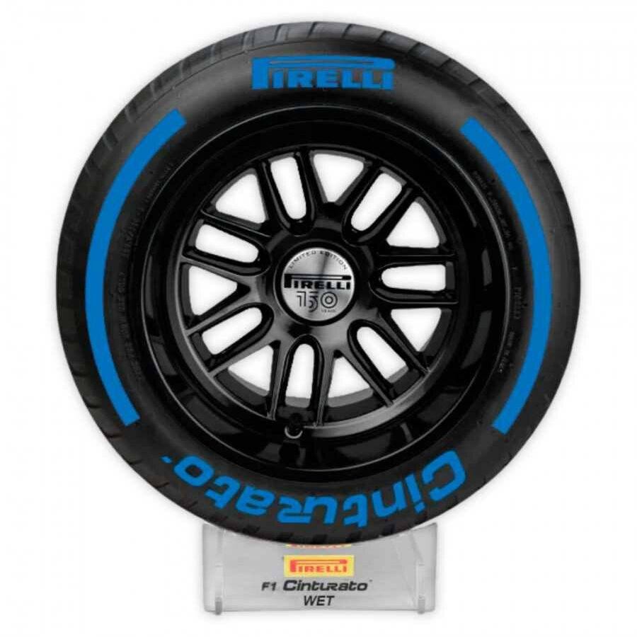 Miniature 1:2 Pirelli F1 Rain Tire 2022 from the Sports Car Racing Gifts store collection.