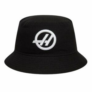 2024 Haas F1 Tapered Bucket Hat (Black) Sports Car Racing Caps by Race Crate