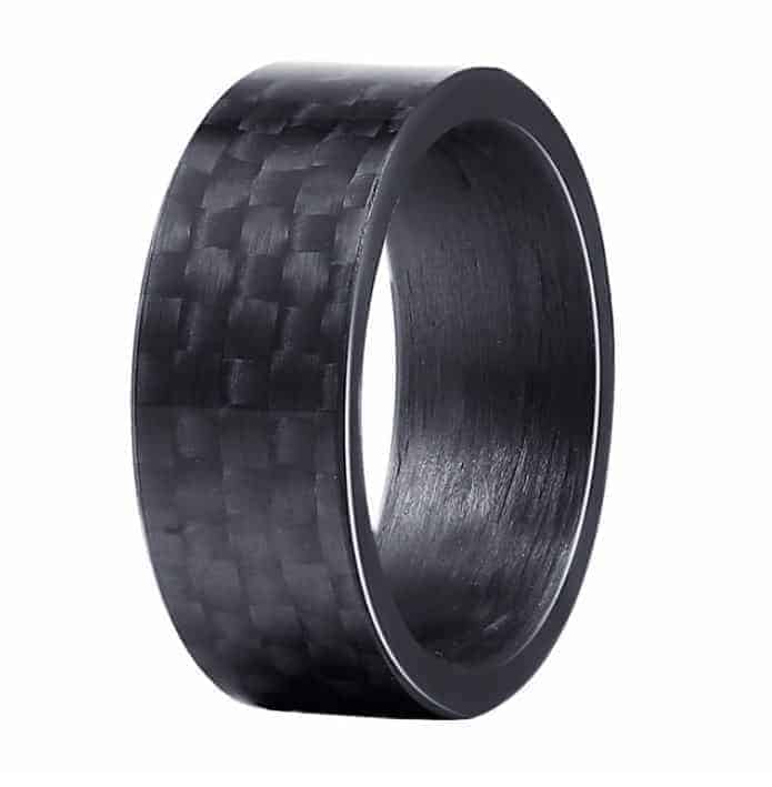 Carbon Fibre 8mm Wedding Ring | The GPBox